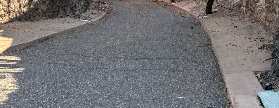 The drive up to a home in Arizona