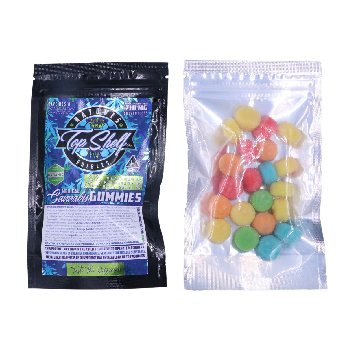 Live Resin Sour Gummy Drops — 710mg