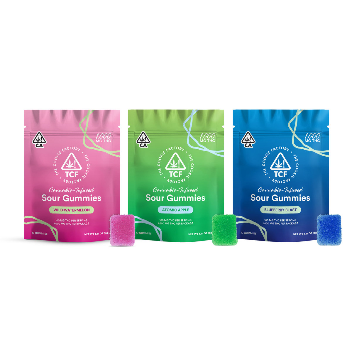 TCF Sour Gummies 1000mg