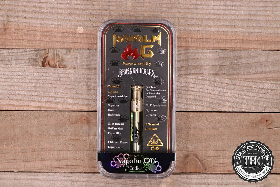 BRASS KNUCKLES Napalm OG Vape Oil Cartridge 1 Gram theherb