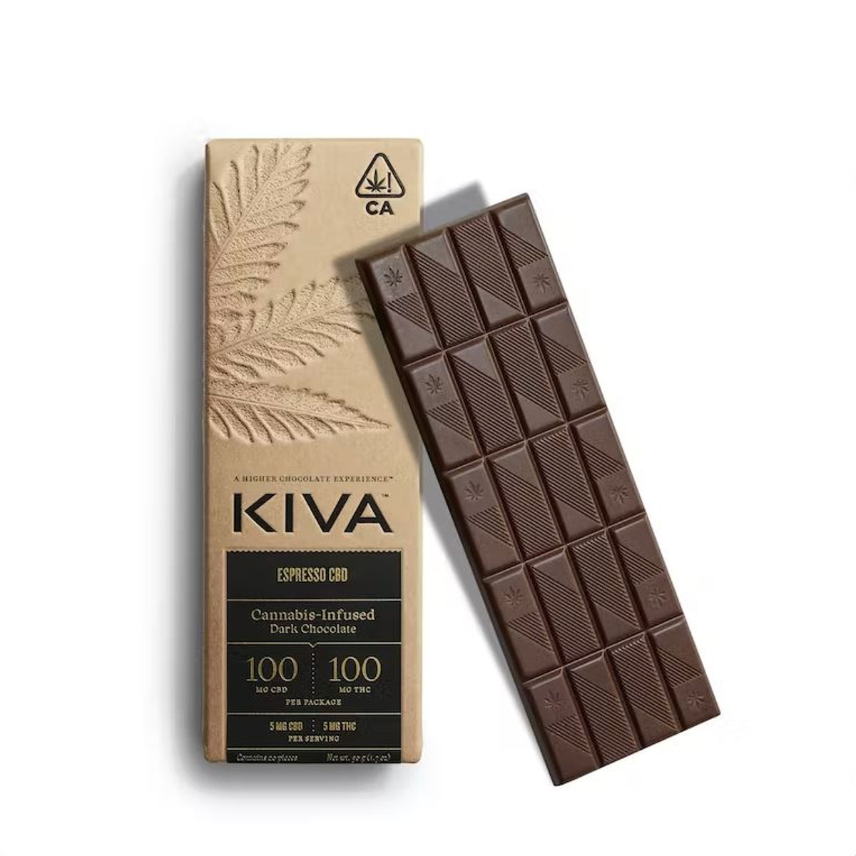 1:1 Espresso Dark Chocolate Bar 100:100mg