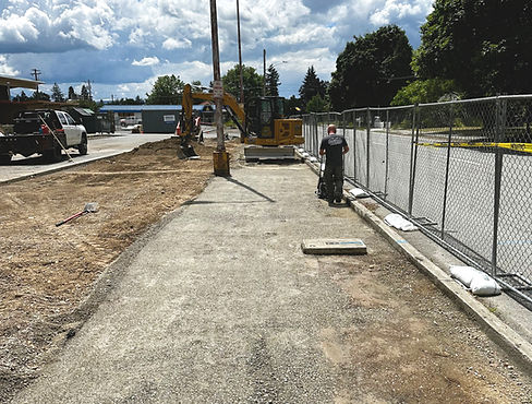 Northwest Landworks team working on a commercial project in Coeur d'Alene Idaho.