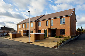 Contemporary residential housing development with brick façades and off-street parking – designed by FunLab Design, UK architecture practice