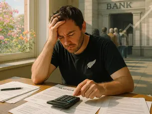 A New Zealand homeowner facing high mortgage rates