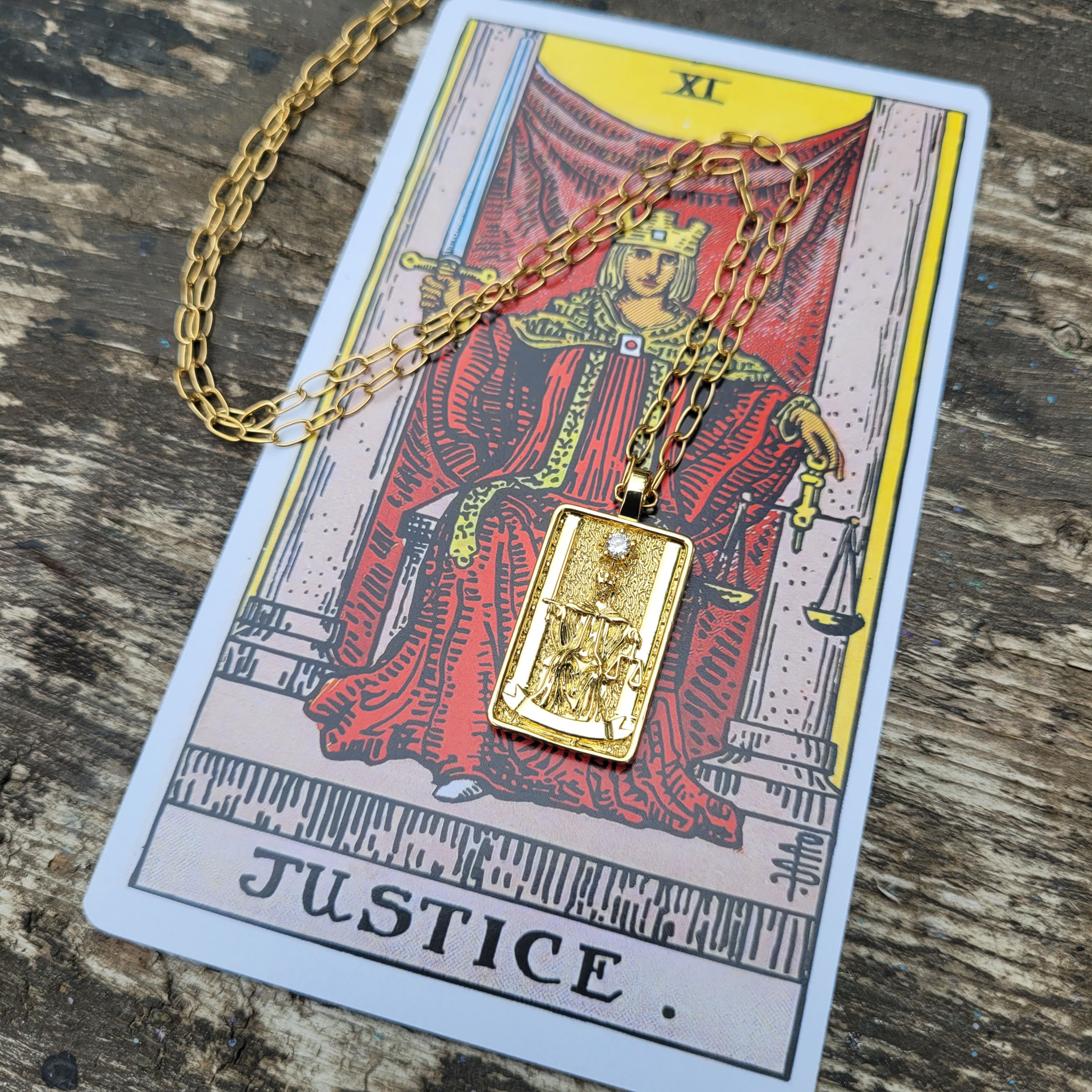 Justice Tarot Necklace