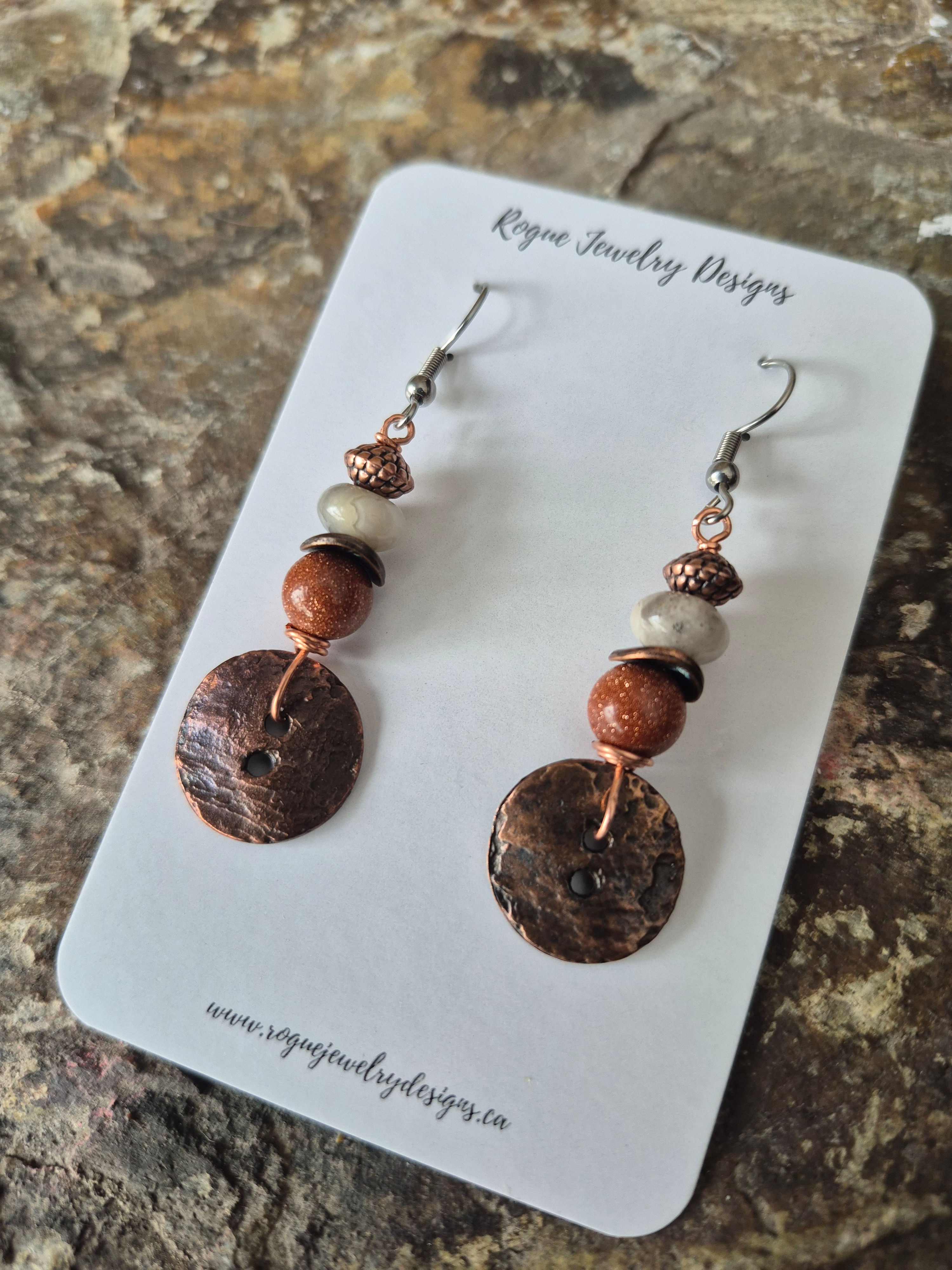 Goldstone earrings 