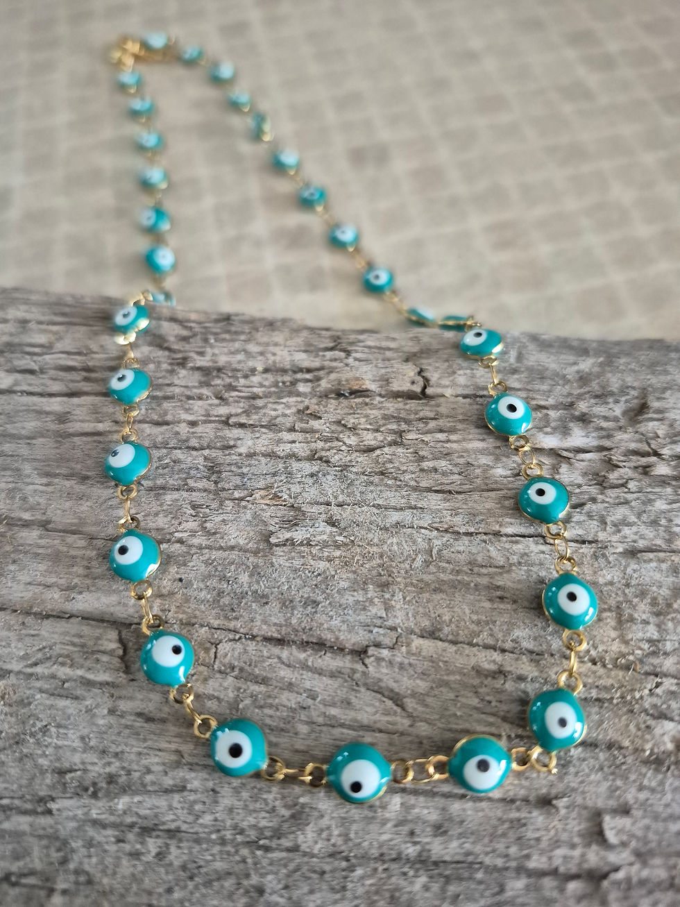 Thumbnail: Evil eye choker-gold