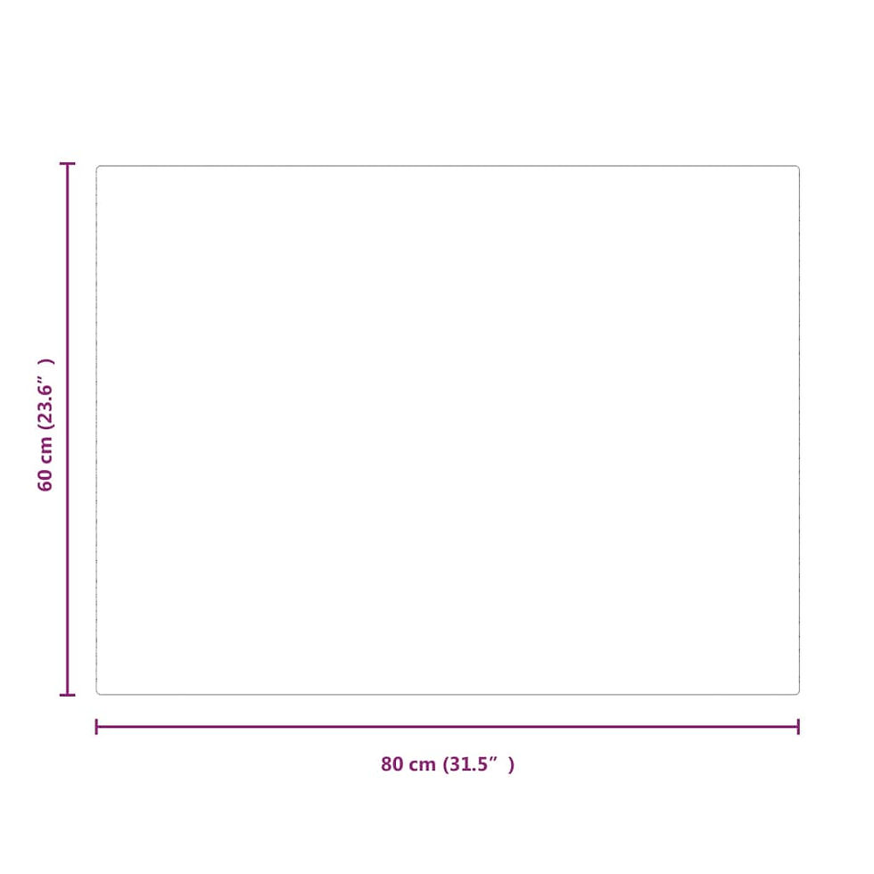 Miniature : Plaque de verre pour cheminée rectangulaire 80x60 cm