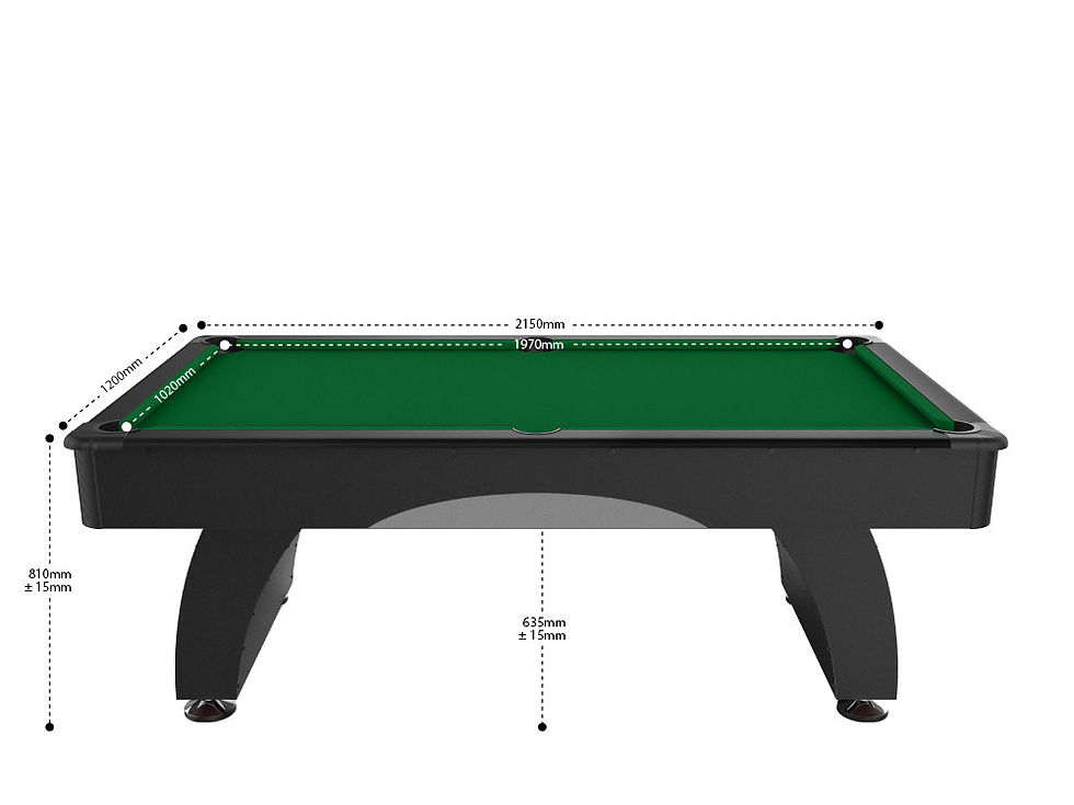 Miniature : Billard 7FT Avec retour bille noir tapis vert Garantie 2 ans
