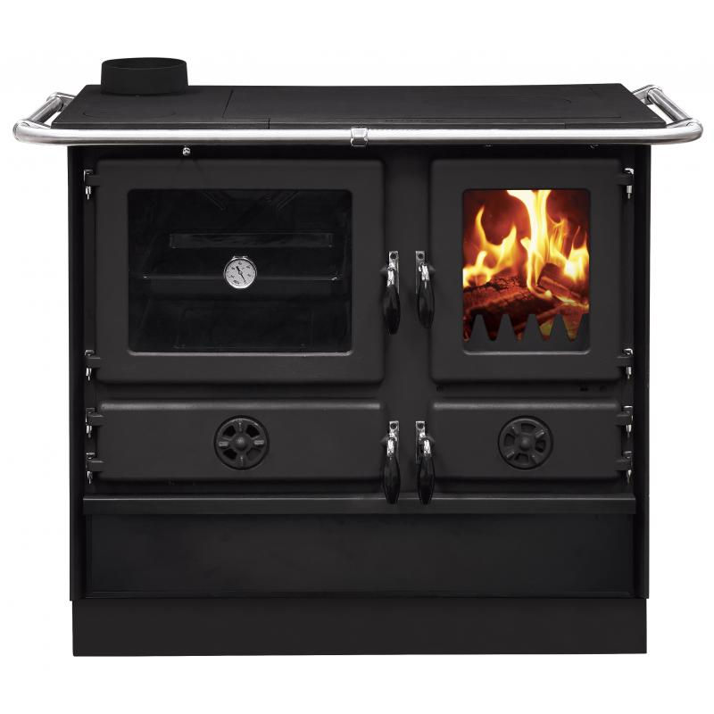 Miniature : Cuisinière à Bois Foyer En Fonte Avec Four