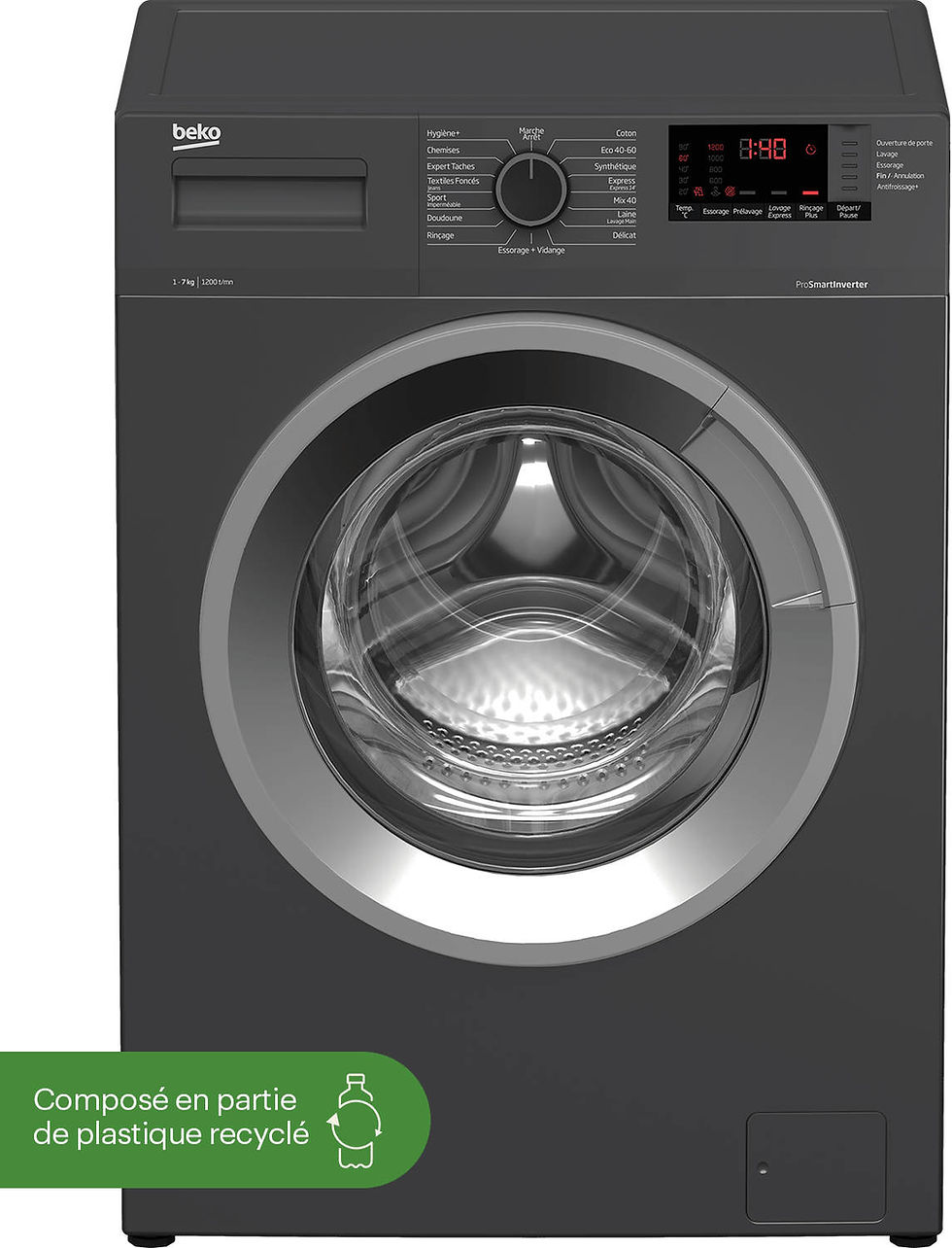Lessieveuse Bucket Lessiveuse Beko 7 Kg 1200 T/m Couleur Anthracite Garantie 2 Ans ...