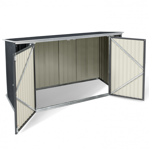 Miniature : Abri de jardin en métal verrouillable multi-rangement pour stockage vélos, outil