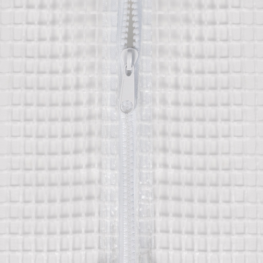 Miniature : Serre tunnel de jardin 4 saisons 18M² blanche Avec Bâche Relevable