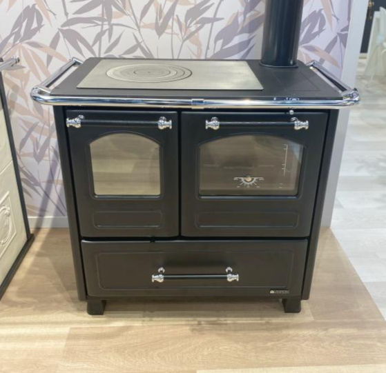 Miniature : Cuisinière bois 9.2 kw max Couleur Blanc , Creme , Noir