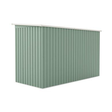 Miniature : Abri métal 3.6m2 adossable, Vert amande, avec kit d'ancrage sol dur