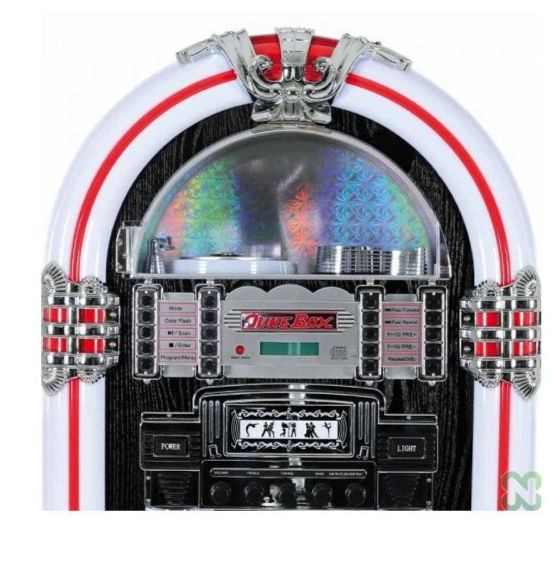 Miniature : Jukebox avec lecteur CD, radio FM, Bluetooth - Jukebox rétro avec LED