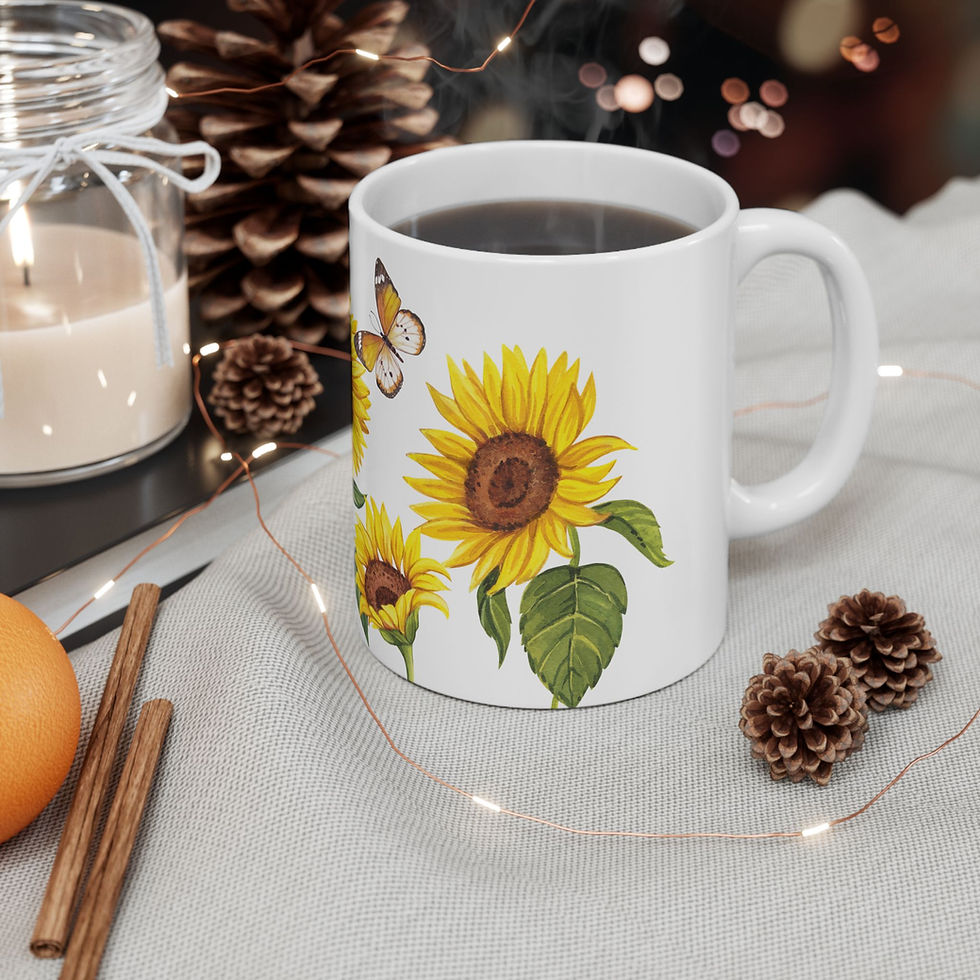 Thumbnail: Sunflower Butterfly Ceramic Mug