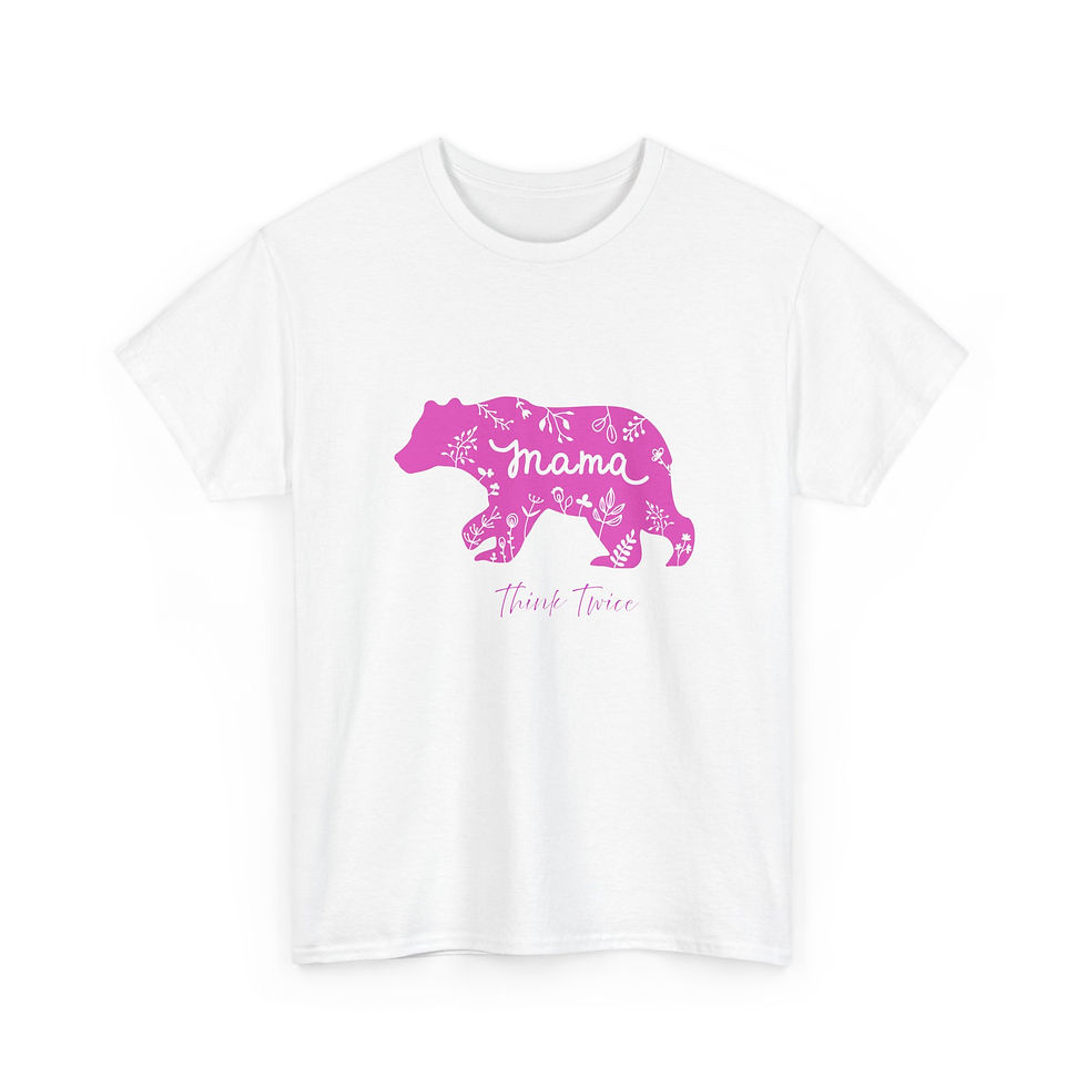 Thumbnail: White casual top with pink bear graphic