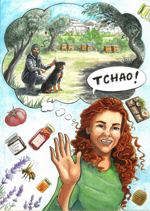 Aquarelle et encre de chine pour une reconversion professionnelle dans l'apiculture