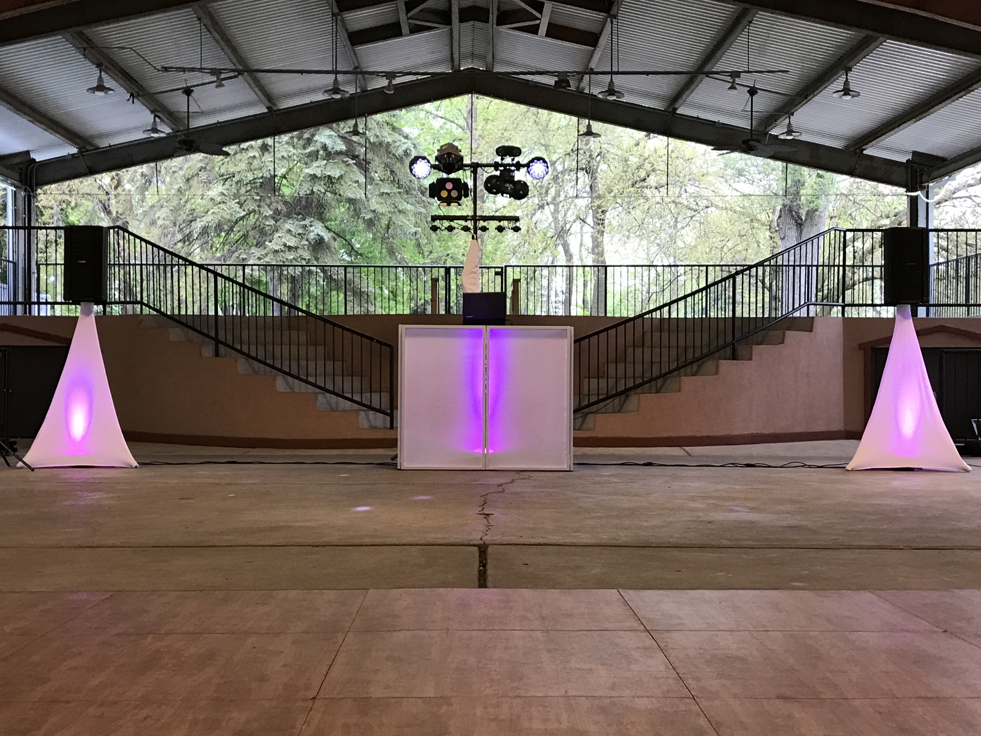 Outdoor pavillion setup