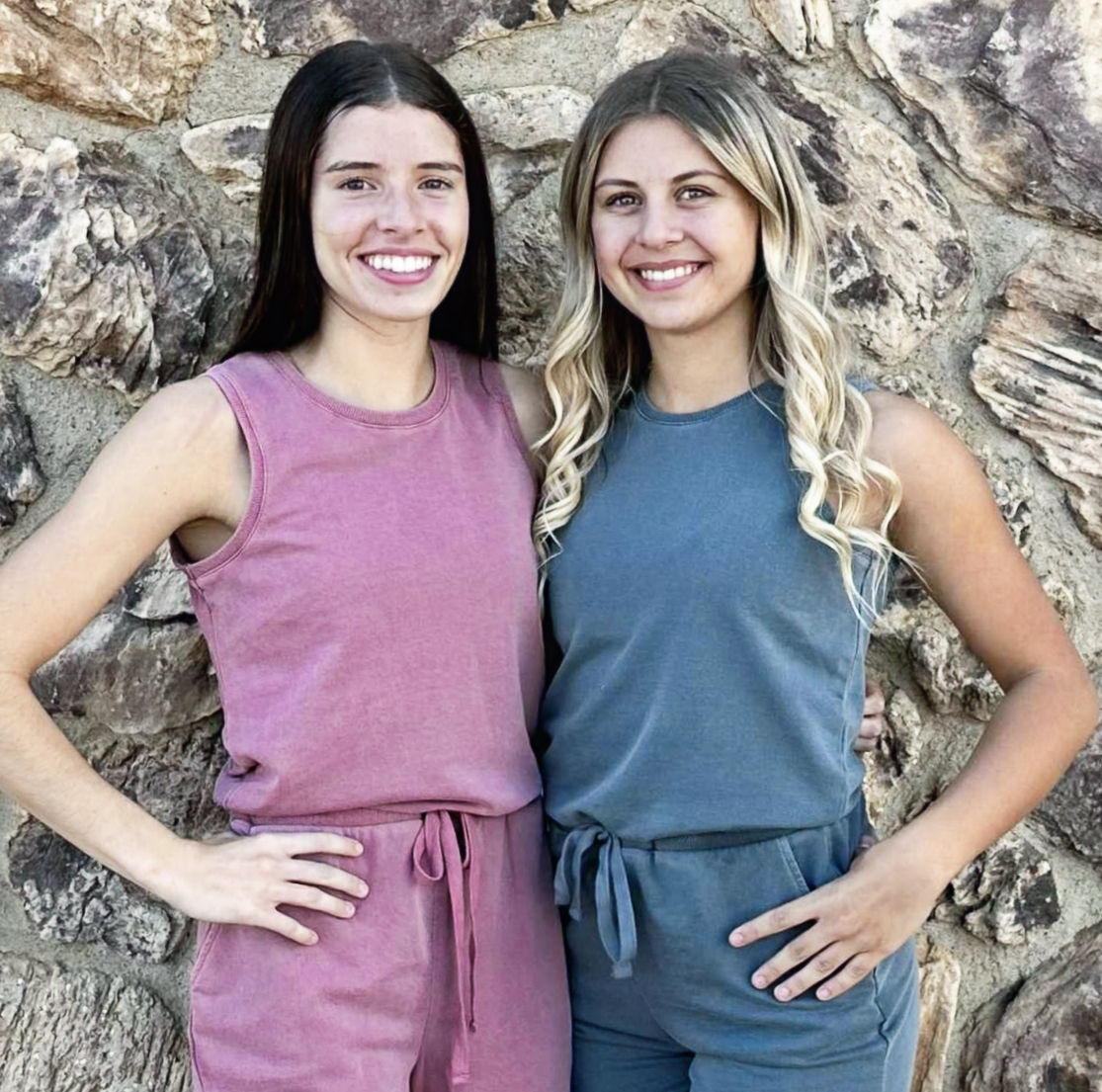 T and S Joey Romper: Dusty Blue