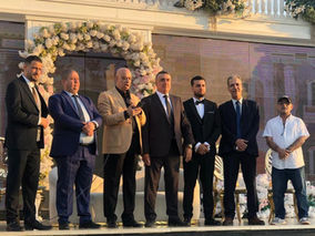 تهنئة بمناسبة إشهار زفاف المحاسب سمير رجب