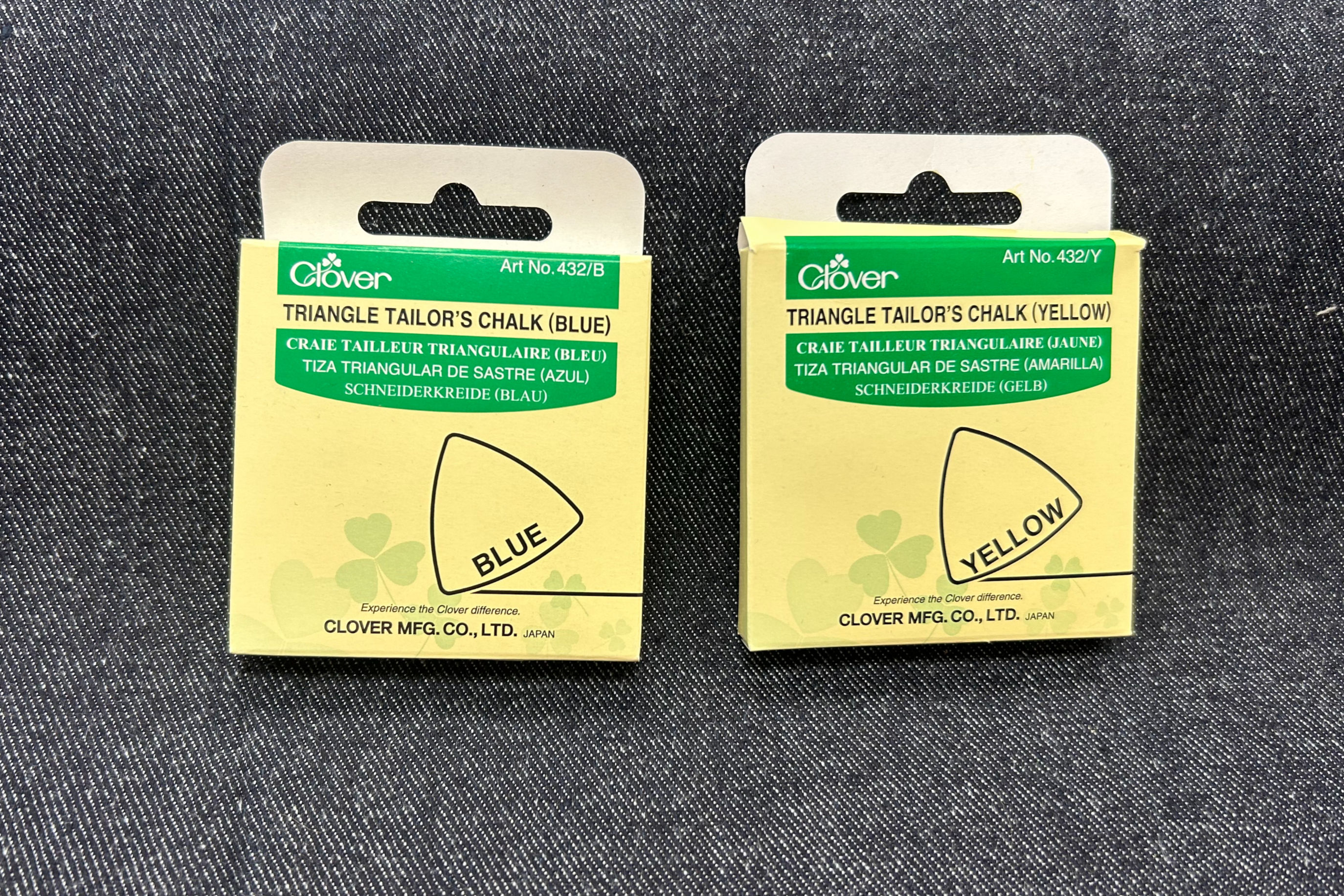 Tailor's Chalk Triangle by Clover-in Blue or Yellow