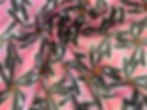 swirl of fabric in shades of pink, black, white and brown