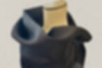 black silk organza fabric on a mannequin