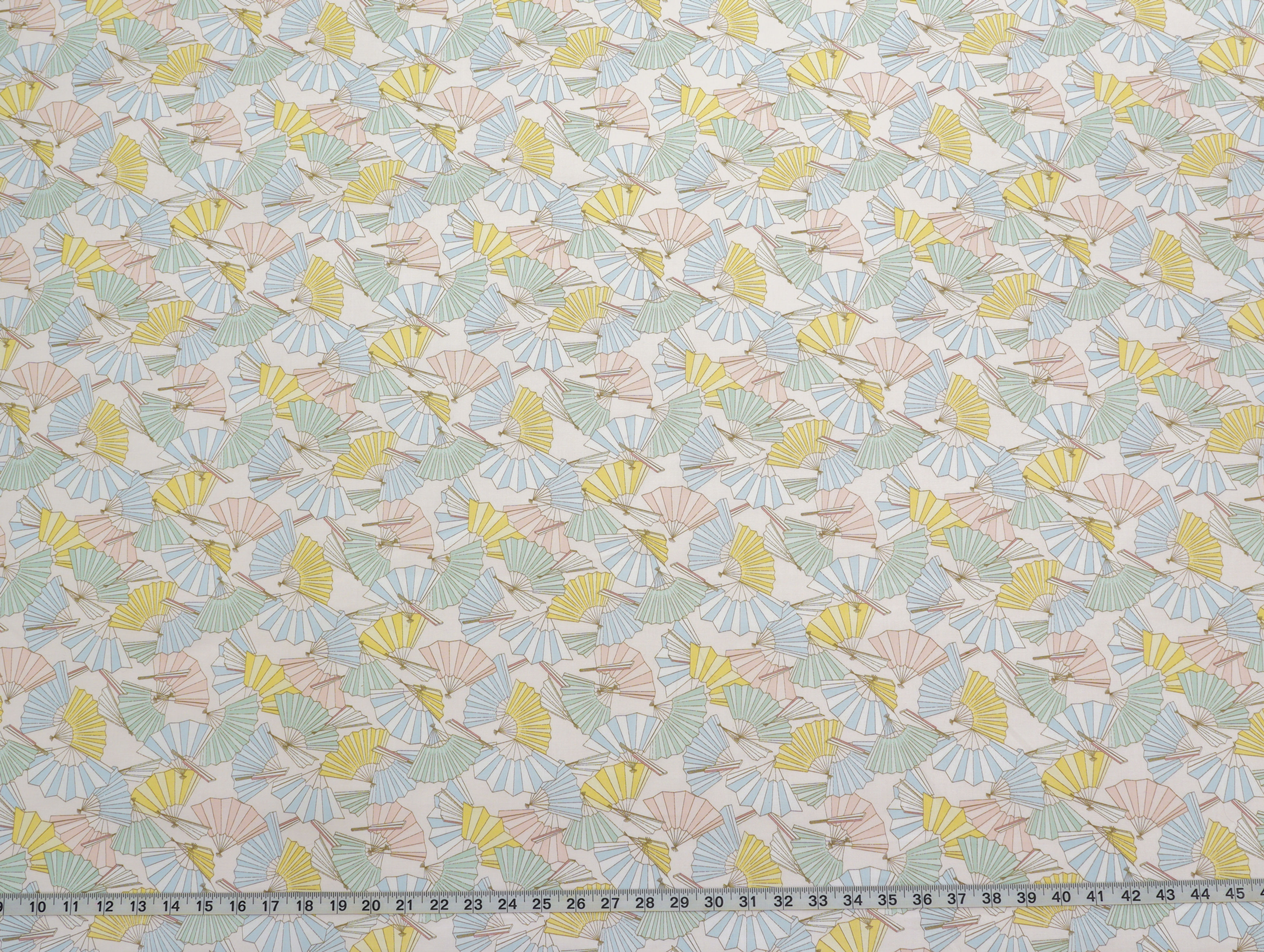 RL Cotton Fans Multi-Sold in 1/2 yd increments