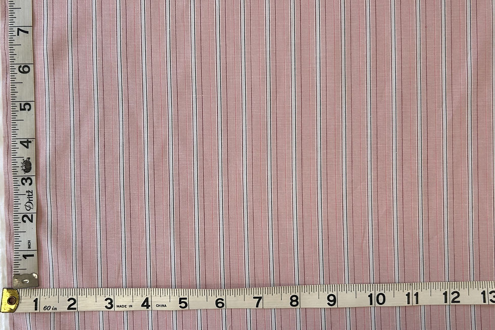 Thumbnail: striped pinky fabric with a tape measure