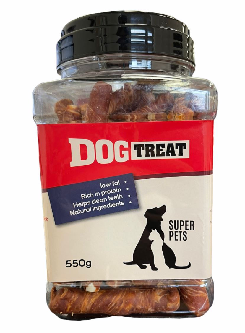 מקלוני מאנצ'י מצופים בשר ברווז 550 גרם Duck coated munchy sticks