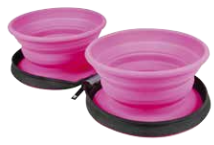 תמונה ממוזערת: Kiwi Walker Travel Slowfeeder Double Bowl קיווי קערת סיליקון כפולה לכלבים מתקפלת