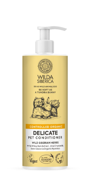 מרכך אורגני לגורים 400 מ״ל WILDA SIBERICA DELICATE PET CONDITIONER 400 ML