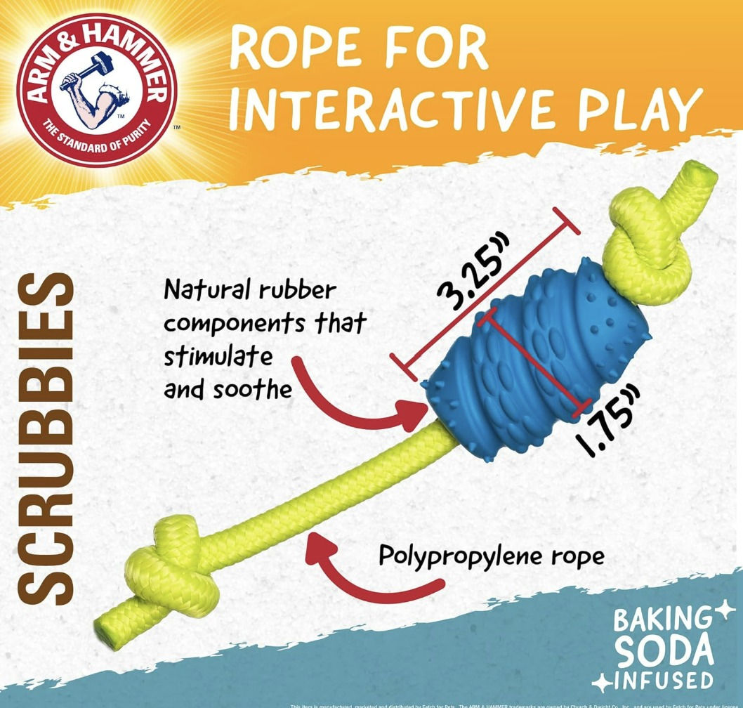 צעצוע חבל דנטלי לכלבים בוגרים | A&H Tug Dental Toy for Senior Dogs