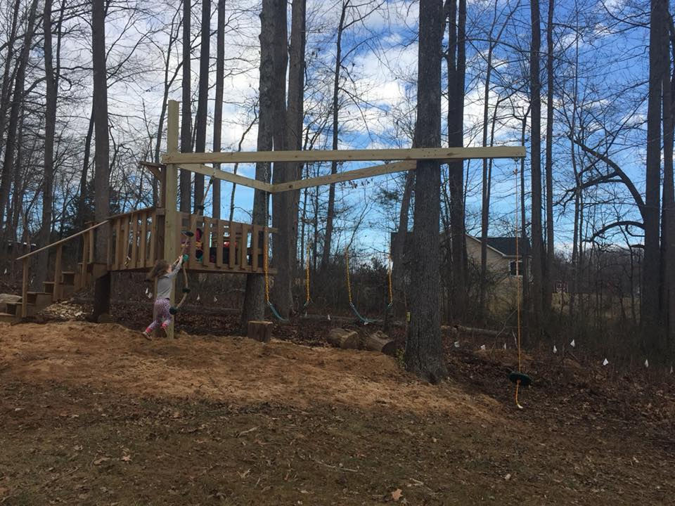 DIY Tree House Swing set