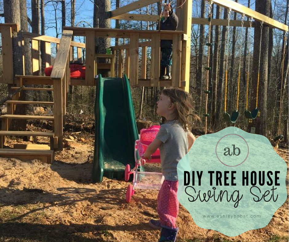 Diy Tree House Swing Set