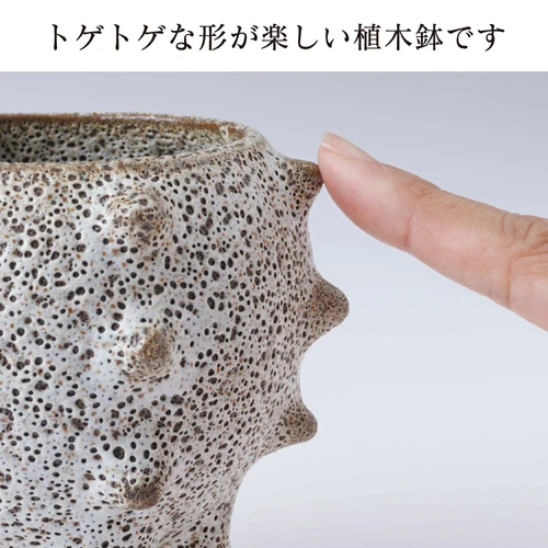 縄文植木鉢ととげとげ植木鉢2個 縄文植木鉢ととげとげ植木鉢2個 とげとげな植木鉢 | Poppen-Poppin