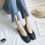 サムネイル： Leather flat shoes