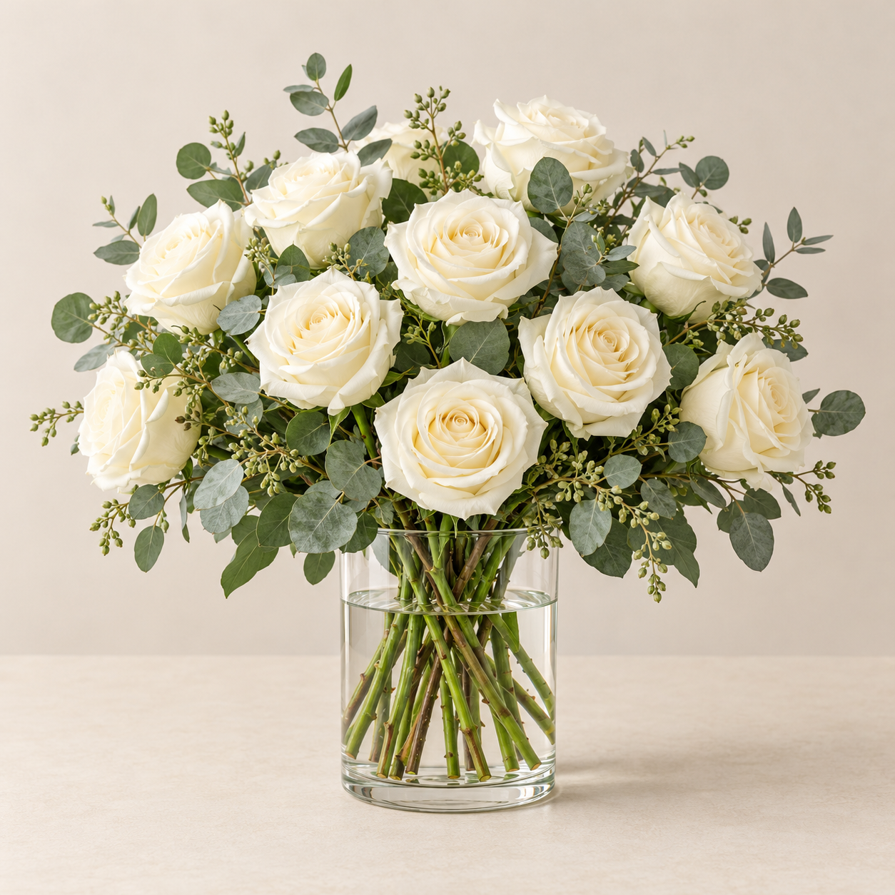 Ivory Rose Arrangement — Standard