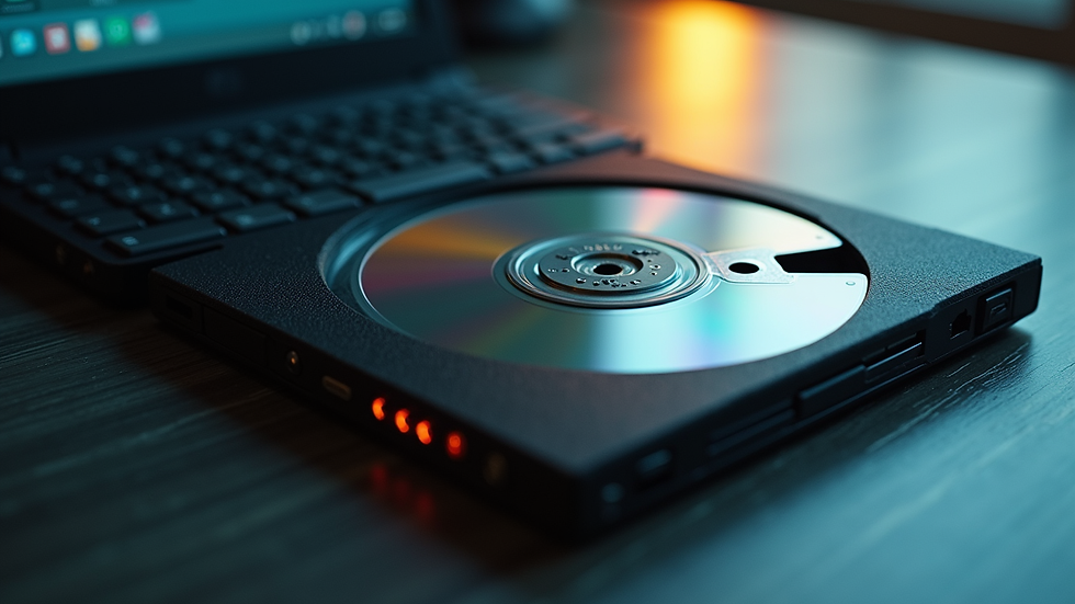 Vista dall’alto di un PC portatile con schermata di pulizia disco aperta