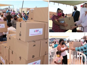 DIF entrega 500 paquetes de comida al su de la ciudad