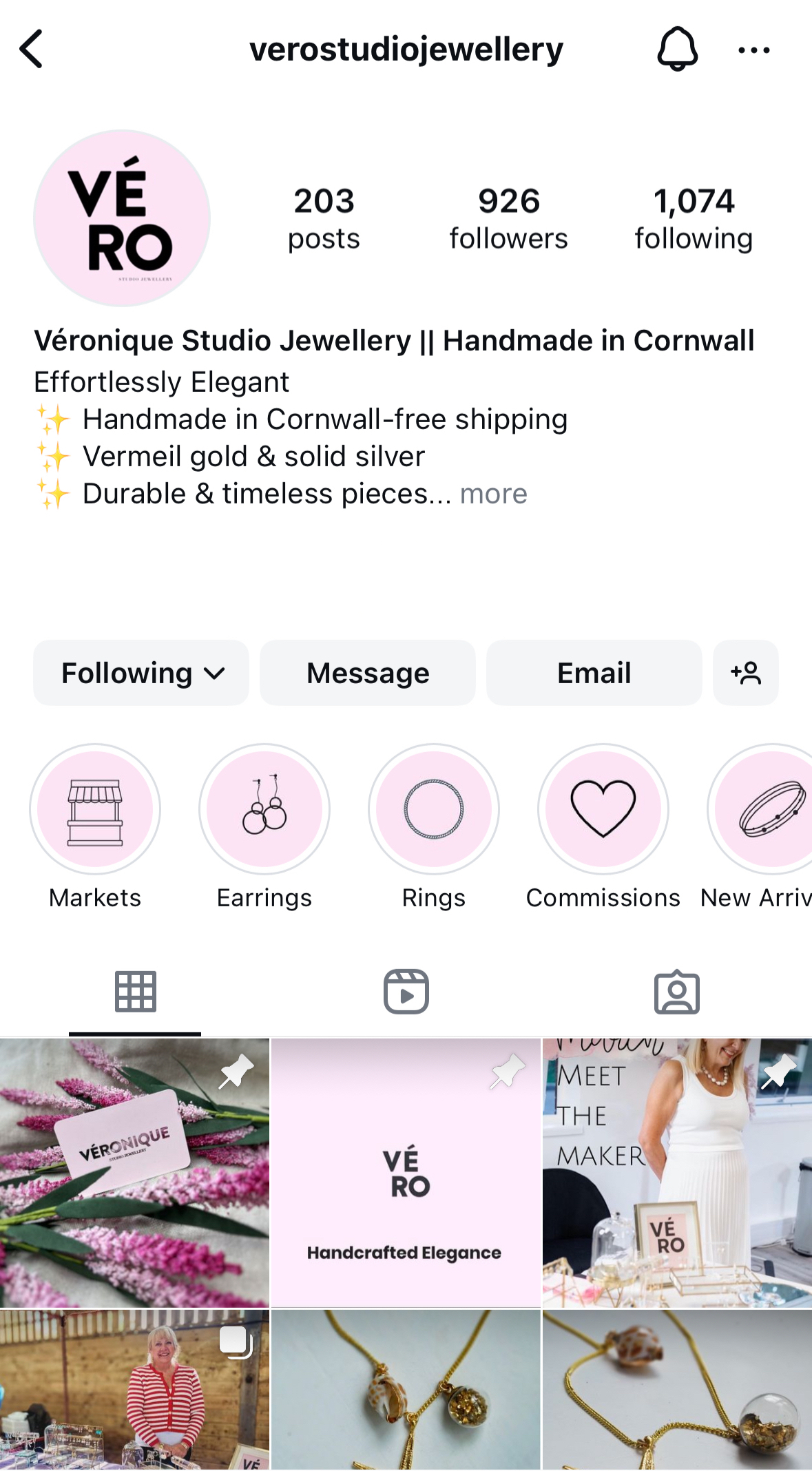Vero Studio Jewellery Instagram