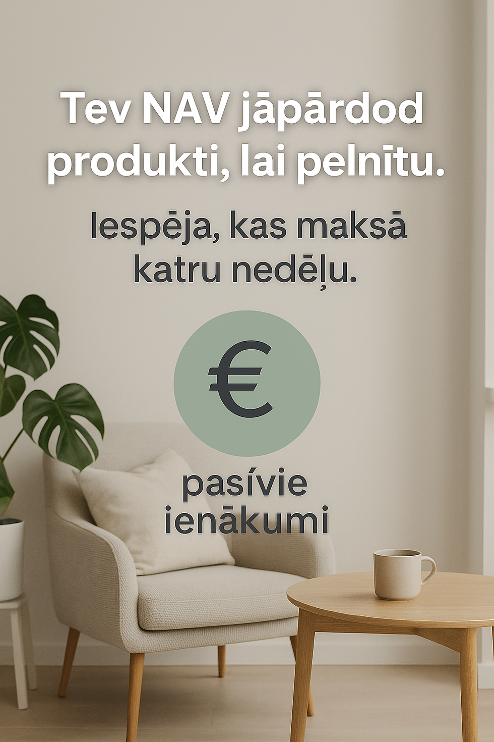 Tev nav jāpārdod produkti, lai pelnītu.