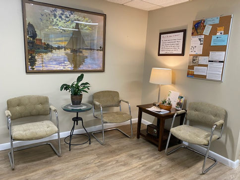 Chiropractor chairs, waiting area
