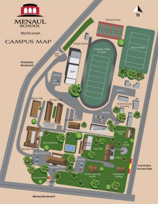 maps trường Menaul School.