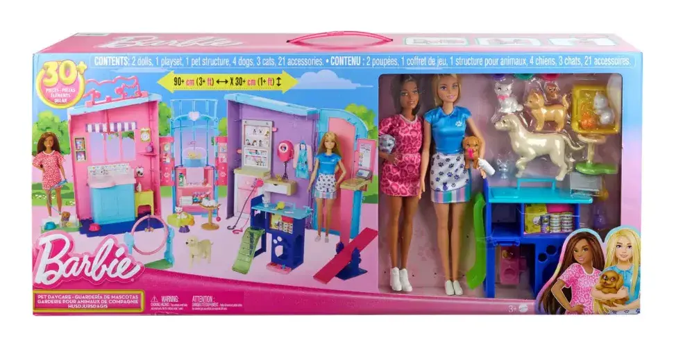 Miniatura: Barbie Veterinaria Guarderia De Mascotas 2 Muñecas +30 Acc