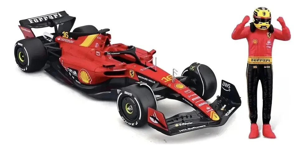 Miniatura: Set 2 Pack Ferrari 124 Leclerc Sainz Bburago Fórmula 1