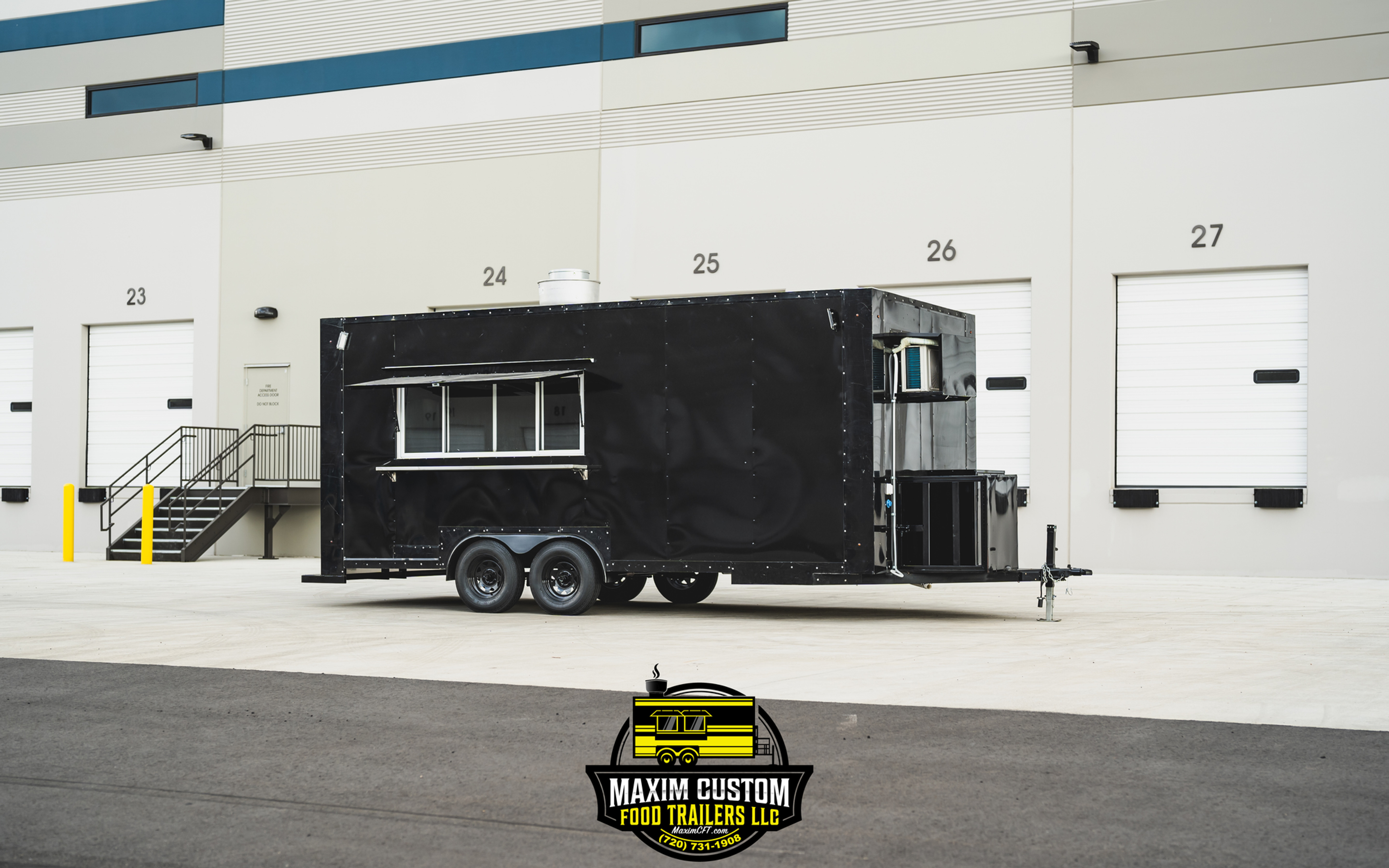20 Ft. Black MAXIM Food Trailer