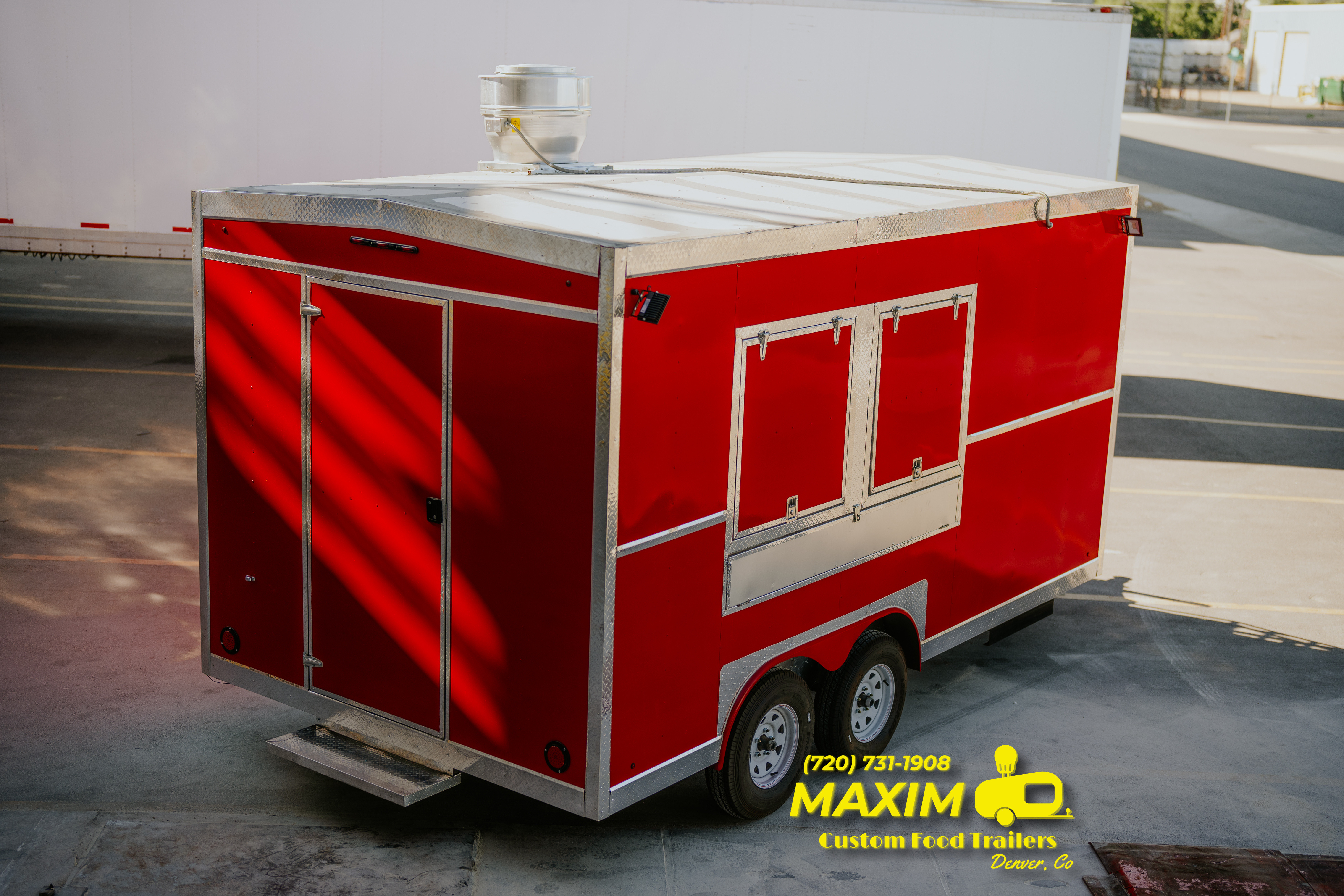 16 Ft. Red MAXIM Food Trailer